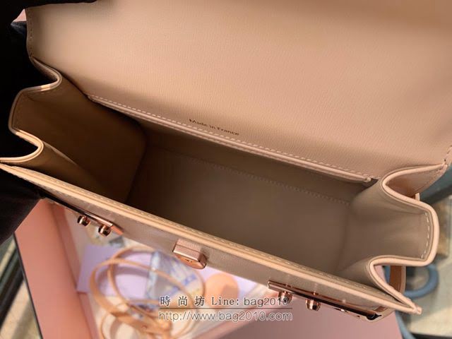 DELVAUX女包 比利時品牌 Tempete手袋 柔軟牛皮 德爾沃女手提包 Mini號手拎包 TP0020裸粉金  fcs1232